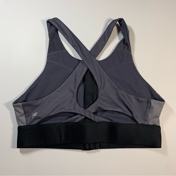 Fabletics grey no bounce front zip sports bra - Picture 4 of 15